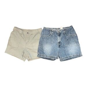 Levi's Blue Jean and Tan Shorts for Women